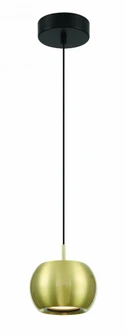 5.75'' LED Mini Pendant in Coal and Brushed Gold Finish (77|P5471-884-L)
