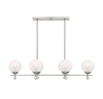 Medina 6-Light Linear Chandelier in Satin Nickel (128|1-4503-6-SN)