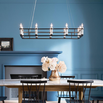 Linear Chandelier 12Lt (2|52492BK)