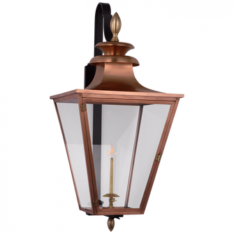 Albermarle Large Bracketed Gas Wall Lantern (279|CHO 2437SC-CG)