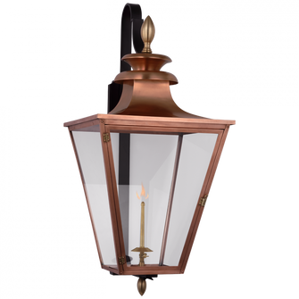 Albermarle Large Bracketed Gas Wall Lantern (279|CHO 2437SC-CG)