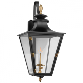 Albermarle Small Bracketed Gas Wall Lantern (279|CHO 2435BLK-CG)