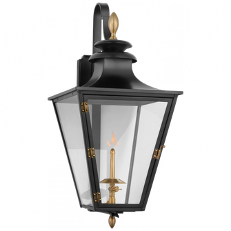 Albermarle Small Bracketed Gas Wall Lantern (279|CHO 2435BLK-CG)