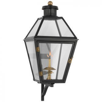 Stratford Small Bracketed Gas Wall Lantern (279|CHO 2455BLK-CG)