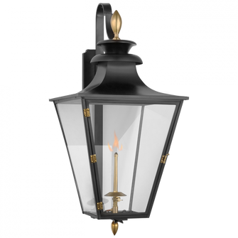Albermarle Medium Bracketed Gas Wall Lantern (279|CHO 2436BLK-CG)