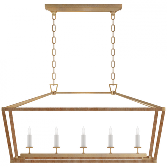 Darlana Medium Rattan Wrapped Linear Lantern (279|CHC 5765AB/NRT)