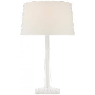 Strie Fluted Column Table Lamp (279|CHA 8707WHT-L)