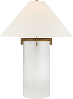 Brooks Table Lamp in Crystal and Gilded Iron with Linen Shade (279|SP 3015GI/CG-L)