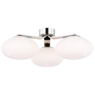 Marisol XL Triple Flush Mount in Polished Nickel with White Glass (279|CD 4015PN-WG)
