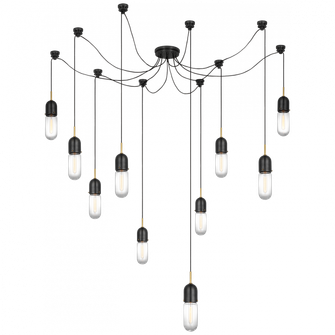 Junio 10-Light Chandelier (279|TOB 5645BZ/HAB-CG-10)