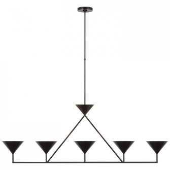 Orsay XL 5-Light Linear Chandelier (279|PCD 5216BZ)