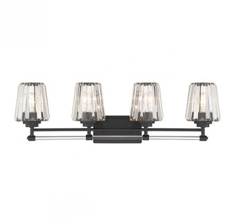 Garnet 4-Light Bathroom Vanity Light in Matte Black (128|8-6001-4-BK)