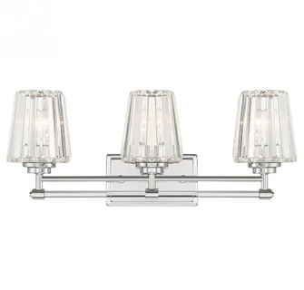 Garnet 3-Light Bathroom Vanity Light in Polished Nickel (128|8-6001-3-109)