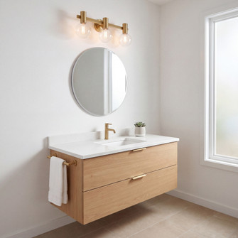 Wright 3-Light Bathroom Vanity Light in Warm Brass (128|8-3076-3-322)