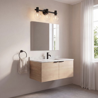 Wright 3-Light Bathroom Vanity Light in Matte Black (128|8-3076-3-BK)