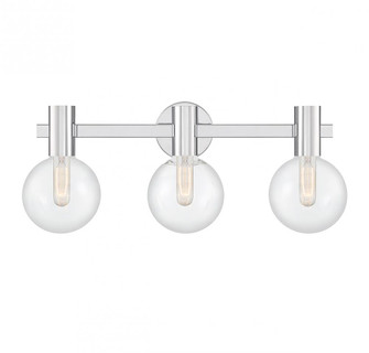 Wright 3-Light Bathroom Vanity Light in Chrome (128|8-3076-3-11)