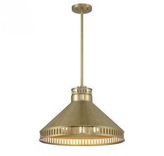 Seagram 3-Light Pendant in Warm Brass (128|7-8801-3-322)