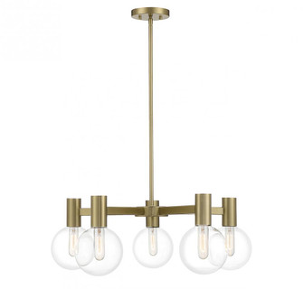 Wright 5-Light Chandelier in Warm Brass (128|1-3073-5-322)