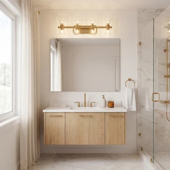Bennington 8-Light LED Bathroom Vanity Light in Warm Brass (128|8-9702-8-322)