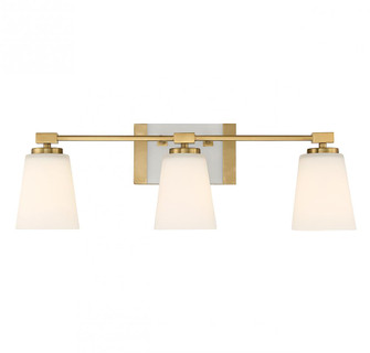 Darby 3-Light Bathroom Vanity Light in Warm Brass (128|8-6901-3-322)