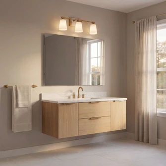 Darby 3-Light Bathroom Vanity Light in Warm Brass (128|8-6901-3-322)