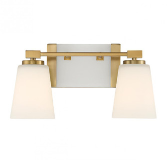 Darby 2-Light Bathroom Vanity Light in Warm Brass (128|8-6901-2-322)
