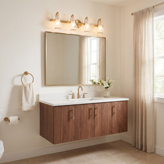 Adams 4-Light Bathroom Vanity Light in Warm Brass (128|8-4417-4-322)