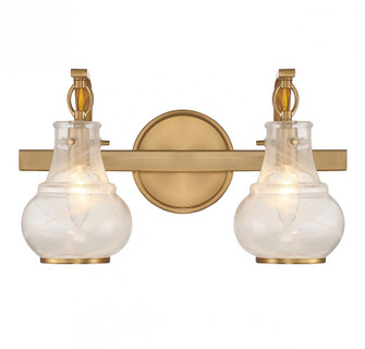 Adams 2-Light Bathroom Vanity Light in Warm Brass (128|8-4417-2-322)