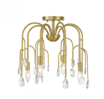 Anholt 4-Light Convertible Semi-Flush or Pendant in Noble Brass (128|6-6684-4-127)