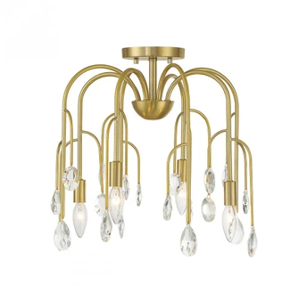 Anholt 4-Light Convertible Semi-Flush or Pendant in Noble Brass (128|6-6684-4-127)