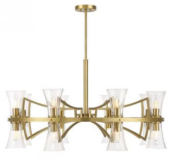 Bennington 16-Light Chandelier in Warm Brass (128|1-9705-16-322)