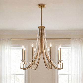 Helen 8-Light Chandelier in Warm Brass (128|1-8804-8-322)