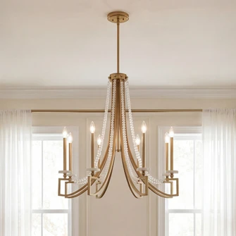 Helen 8-Light Chandelier in Warm Brass (128|1-8804-8-322)