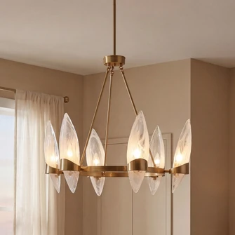 Nouvel 6-Light Chandelier in Warm Brass (128|1-5500-6-322)