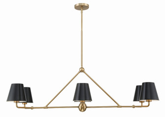 Xavier 6 Light Vibrant Gold Chandelier (205|XAV-B9306-VG)