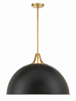 Soto 3 Light Matte Black + Antique Gold Chandelier (205|SOT-18017-MK-GA)