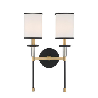 Hatfield 12'' Black Forged + Vibrant Gold Sconce (205|HAT-472-BF-VG)
