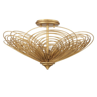 Doral 3 Light Renaissance Gold Semi Flush Mount (205|DOR-B7703-RG)