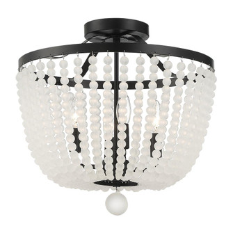 Rylee 16.5'' Matte Black Frosted Beads Semi Flush Mount (205|604-MK-FR_CEILING)