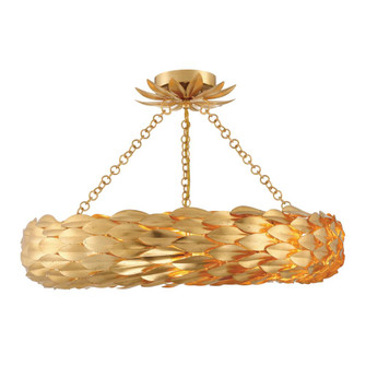 Broche 24'' Antique Gold Semi Flush Mount (205|536-GA_CEILING)