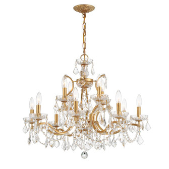 Filmore 29'' Swarovski Strass Crystal Antique Gold Chandelier (205|4456-GA-CL-S)