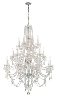 Traditional Crystal 20 Light Hand Cut Crystal Polished Chrome Chandelier (205|1157-CH-CL-MWP)