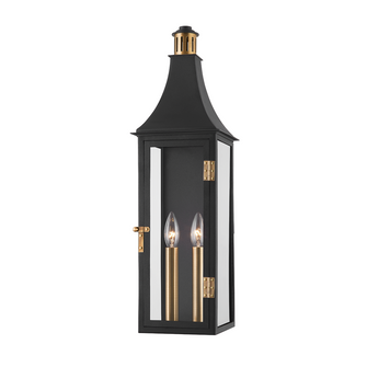 Wes Exterior Wall Sconce (52|B7824-PBR/TBK)