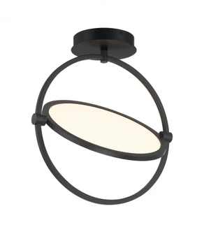 17W LED Semi Flush in Coal Finish and Acrylic Shade (77|P5545-66A-L)
