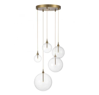 5-Light Pendant in Natural Brass (128|M10099NB)