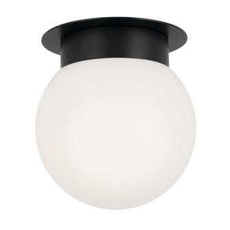 Albers 8.0 Inch 1 Light Flush mount with Opal Glass in Black (2|52586BK)