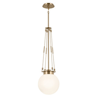 Albers 10.5 Inch 1 Light Pendant with Opal Glass in Champagne Bronze (2|52582CPZ)