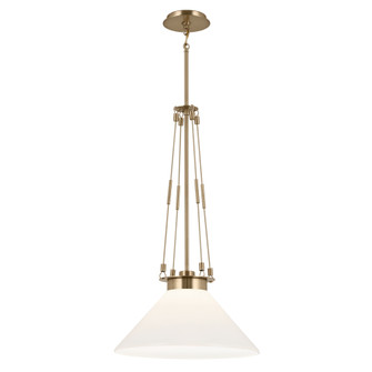 Albers 18.25 Inch 1 Light Pendant with Opal Glass in Champagne Bronze (2|52581CPZ)