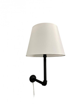 Studio Industrial Black Wall Lamp With Fabric Shade (Pin Up Only) (34|ST675-BLK)