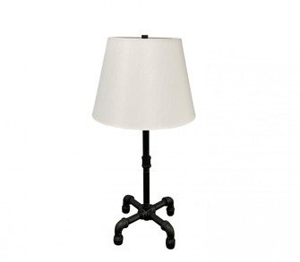 Studio Industrial Black Table Lamp With Fabric Shade (34|ST650-BLK)